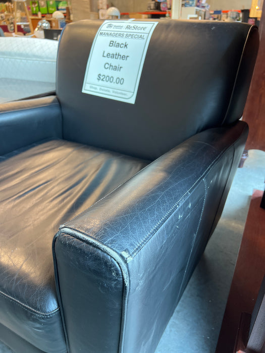 Black Leather Armchair