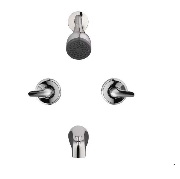 Aragon 2-Handle 1-Spray Shower Faucet in Chrome (Valve Included) (New)