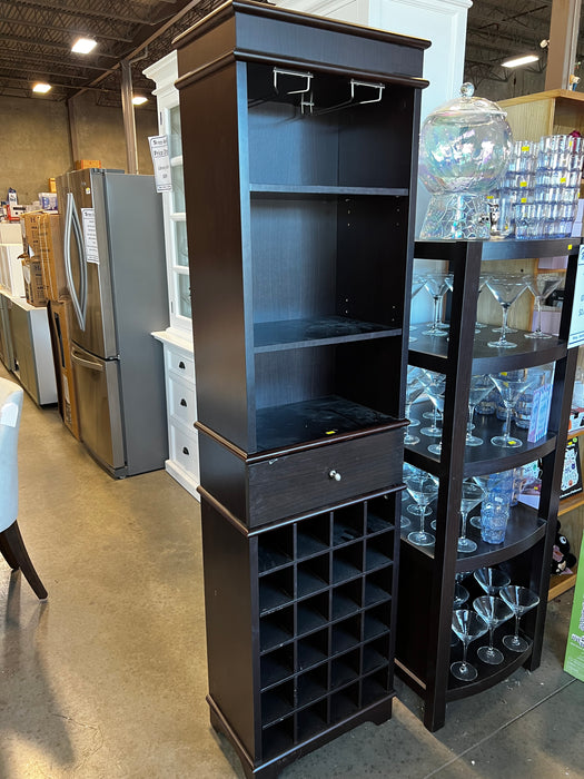 Tall Espresso Wine Cabinet (used)