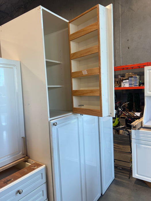 White Kitchen Beveled Cabinets