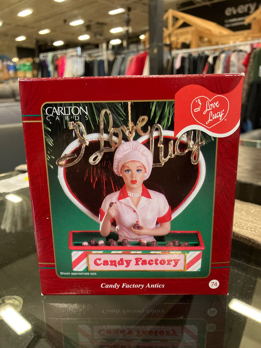 “I Love Lucy” #74 Candy Factory Carlton Cards Heirloom Collection Christmas Ornament