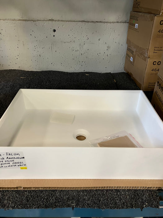 Agua Canada 24” Rectangular Matte Stone Composite Vessel Sink (new)