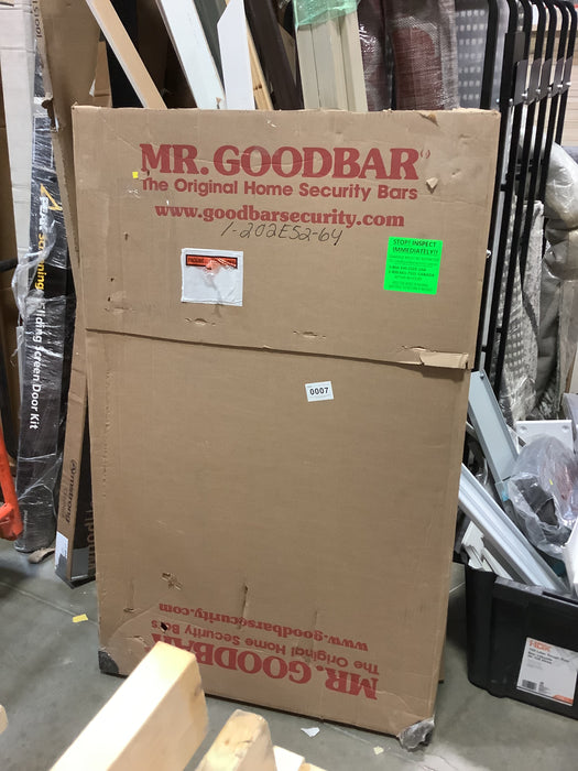 Mr. Goodbar 202 E 52-inch to 64-inch W Hinged Window Bar (new)