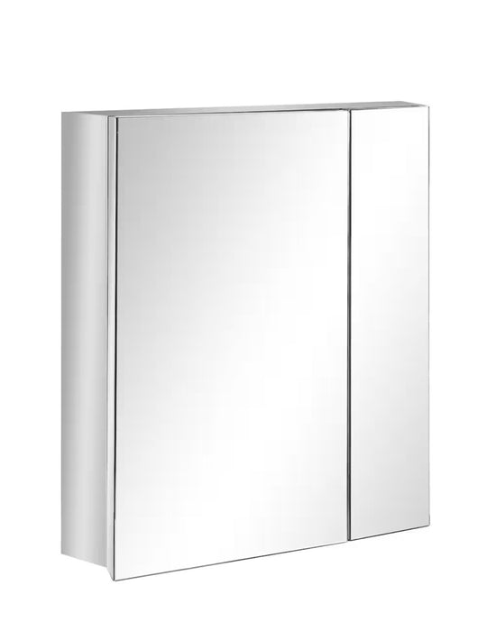 kleankin 21.3-inch W x 23.6-inch H x 5.1-inch D Bathroom Cabinet Wall Mounted Mirror Cabinet in Silver (new)