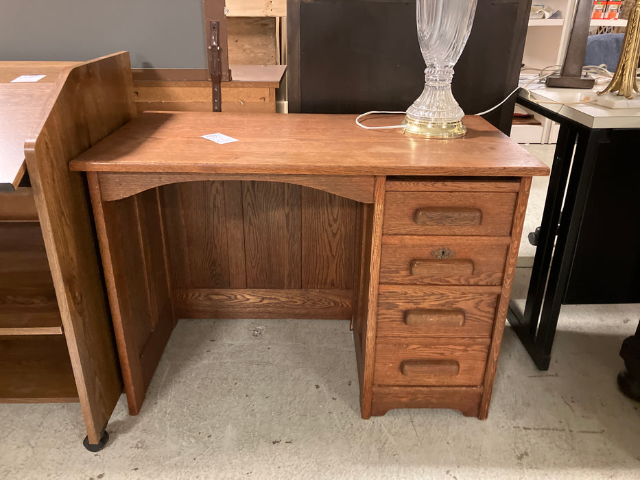 Vintage Oak single pedestal Desk (used)