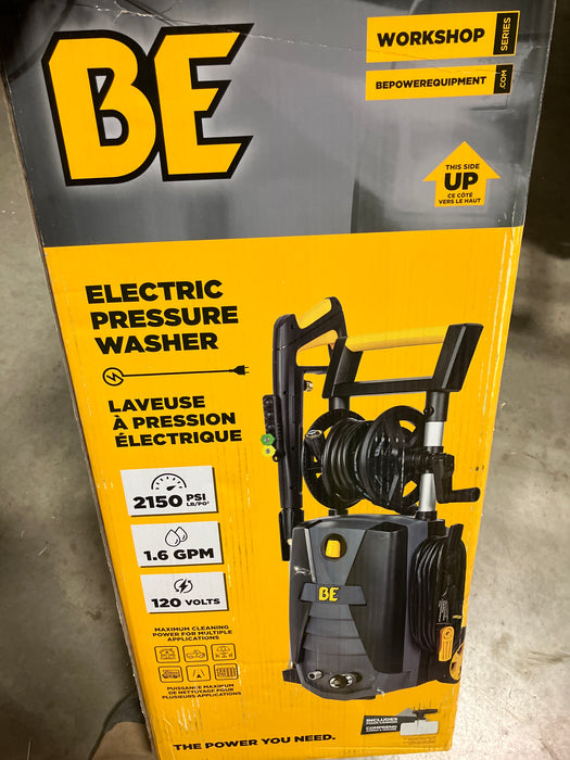 BE Power Equipment 2150 PSI 1.6 GPM Cold Water Corded Electric Pressure Washer (New)