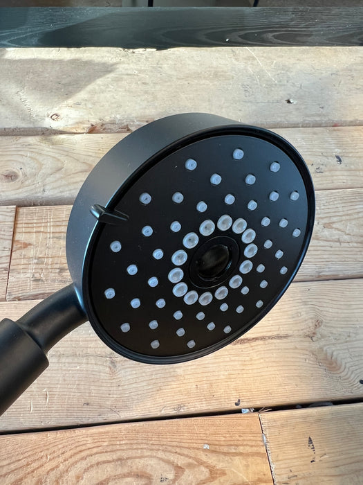 KOHLER Purist 3-Spray 5-Inch Triple Wall Mount Handheld Shower Head in Matte Black (new)