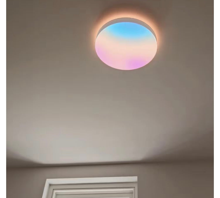 LIFX 15 inch. White Indoor Integrated LED Flush Mount Multi-Color Smart Wi-Fi Dimmable Ceiling Light