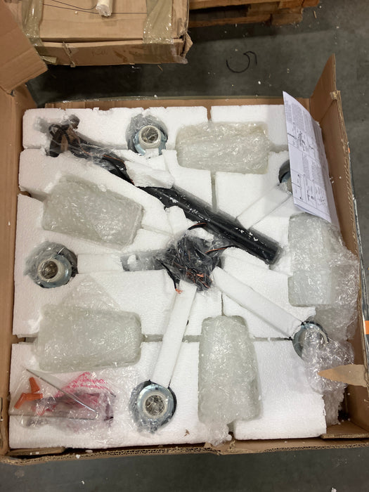 Canarm Portia 5-Light Matte Black Chandelier with Opal Glass Shades (New)