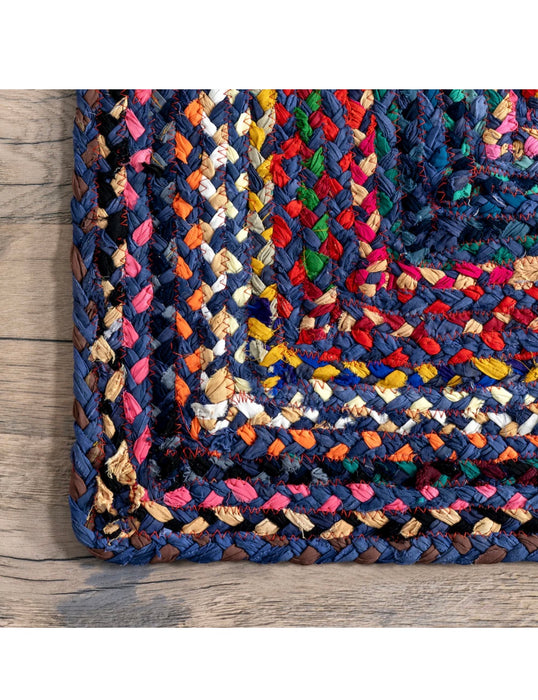 nuLOOM Hand Braided Tammara Blue 2 ft. 6-inch x 8 ft. Indoor Runner (new)