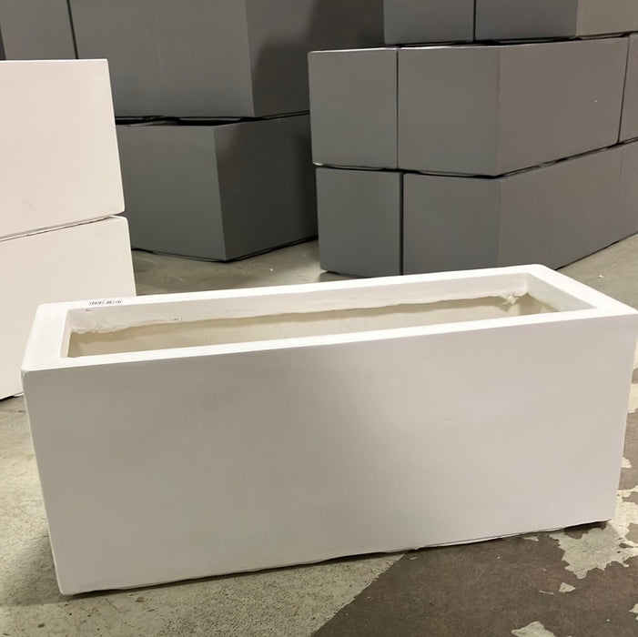 Black Rectangular Modern Fiber Glass Planters (new)