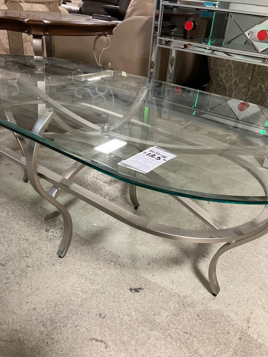 Oval Glass Table