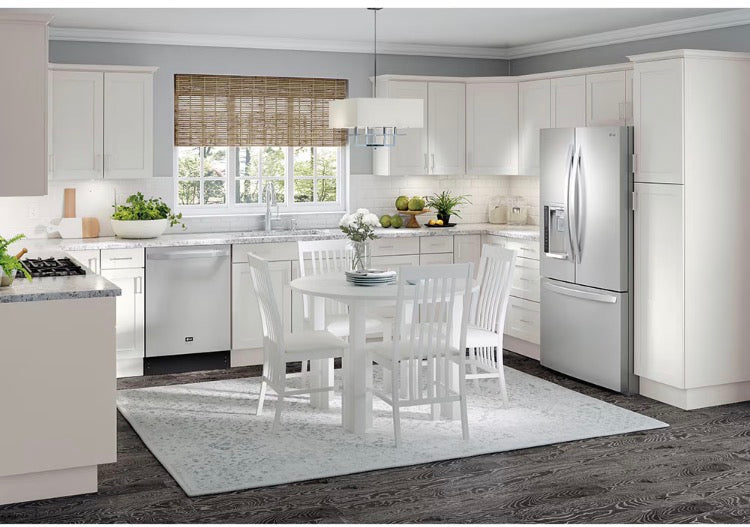 Edson 24 in. W x 35 H x 25 D Assembled Kitchen 3-Drawer Base Cabinet, White (BD243V)