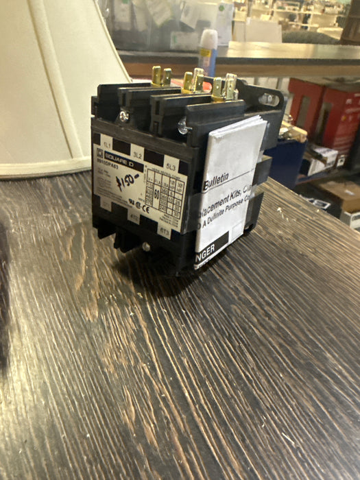 8910DPA63V02 - Square D - 60 Amp Magnetic Contactor  60 Amp - 3 Pole - 600 Volt (New)