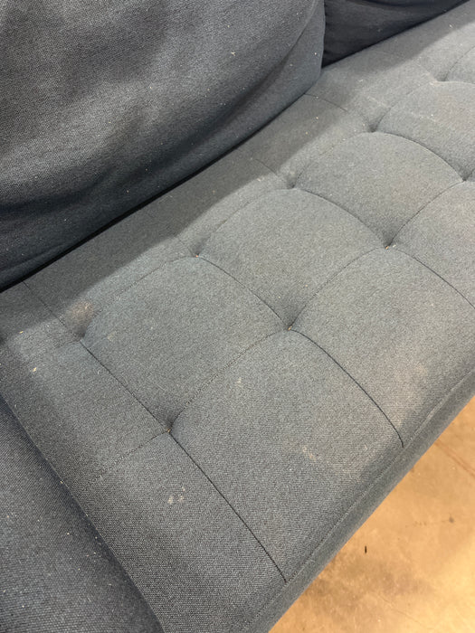 Blue Sofa with Bolster Pillows (used)