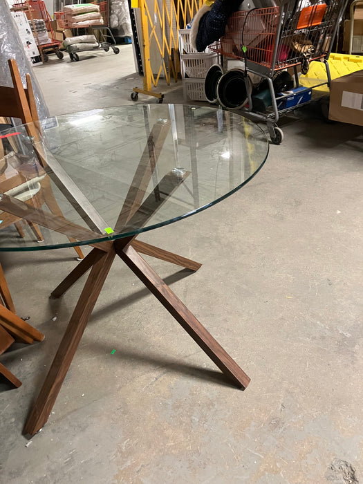 Glass Round Dining Table