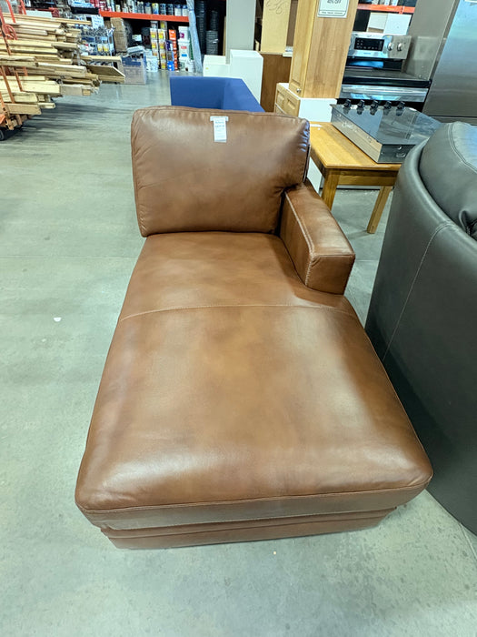 Tan Leather Chaise Lounge (new)