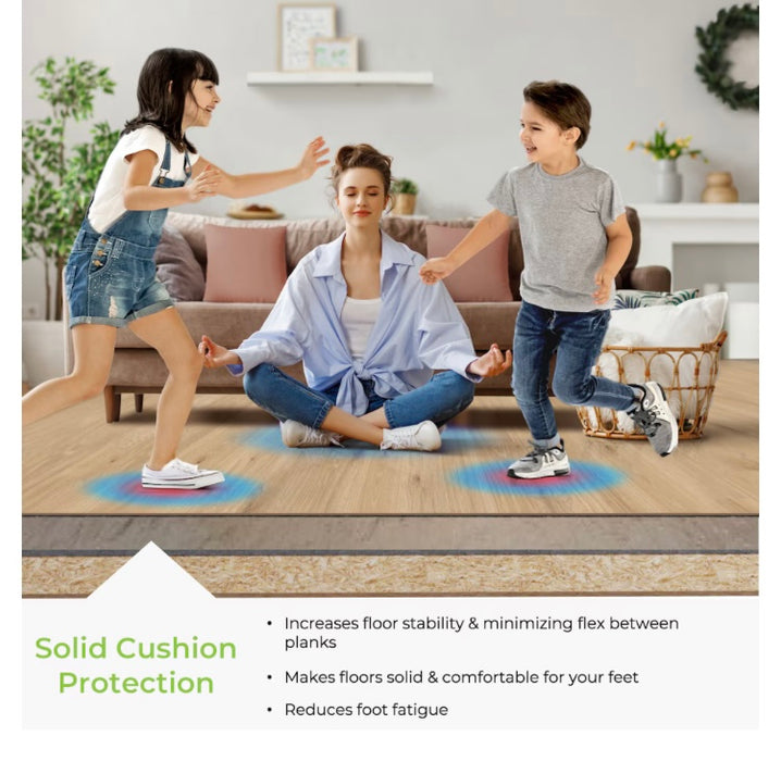 QUIETBOARD 90 SQFT 2 ft x 3 ft x 6 mm Recycled Fiber Sound Controlling Underlayment Sheets (New)