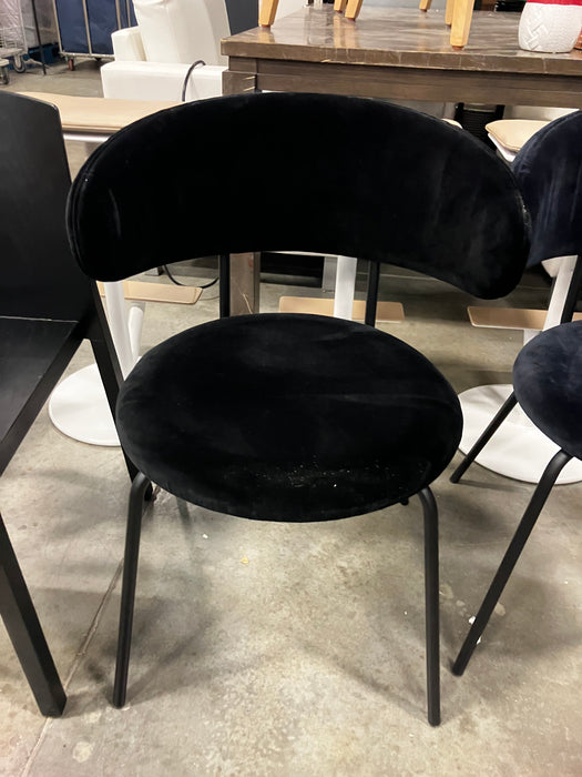 Birba Black Velvet Dining Chair (New)