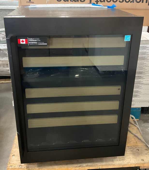 Marathon 24" Dual Zone Black Steel Wine Cooler