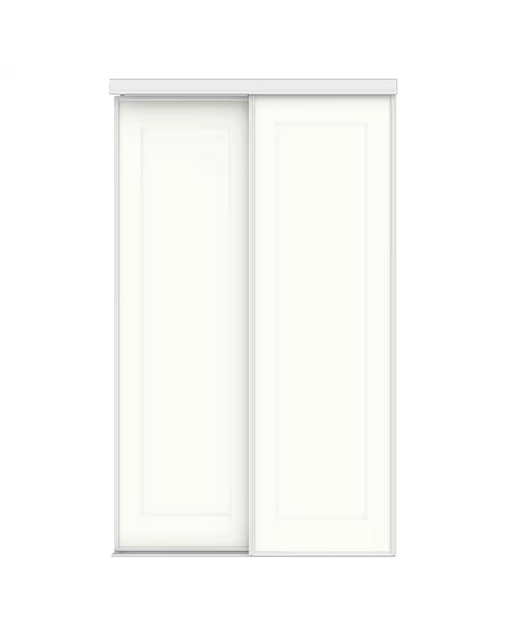 TRUporte 60-inch x 80 1/2-inch White 1-Panel MDF Sliding Closet door (new)