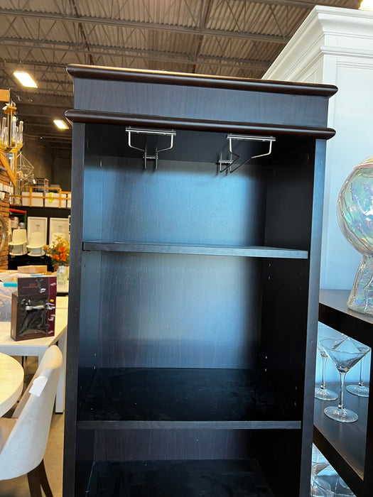 Tall Espresso Wine Cabinet (used)