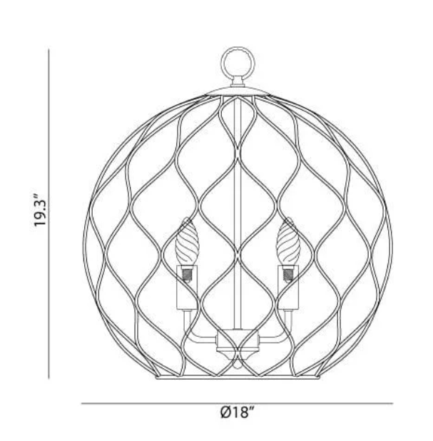 Parisian Mesh Large Pendant by Matteo Lighting (new)