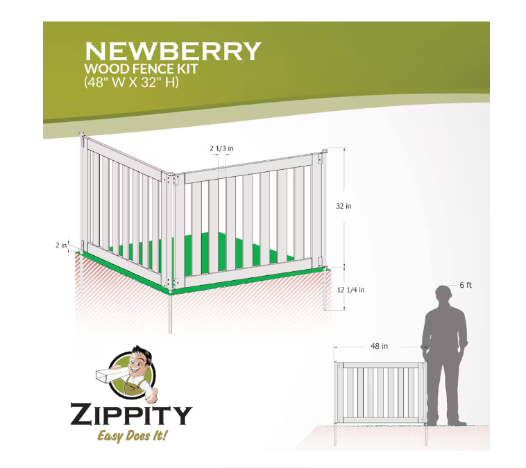 Zippity Wood Fence