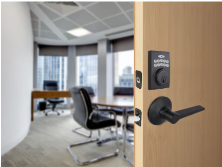 Square Matte Black Electronic Keypad Deadbolt (new)