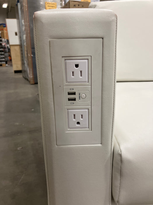 Roma White Powered Armchair