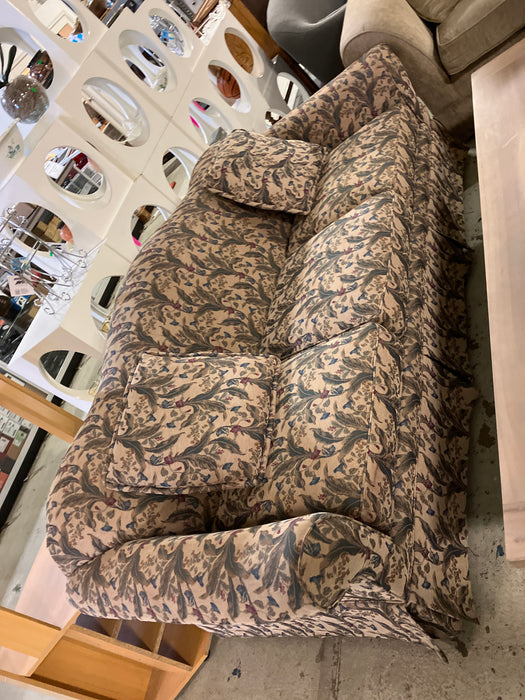 Green floral couch (used)