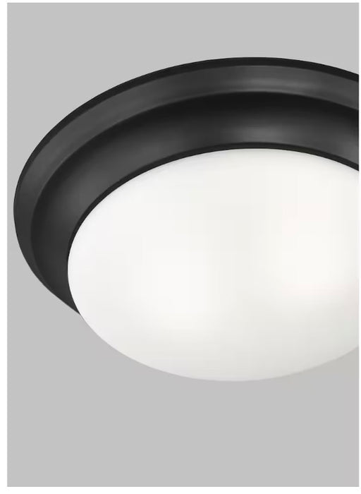 Generation Lighting Nash 14 inch 2-Light Midnight Black Flush Mount (New)