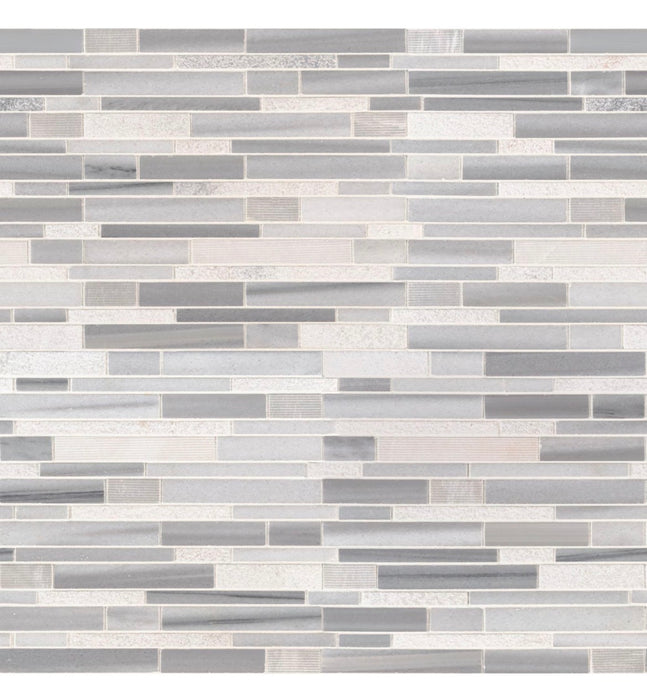 MSI Stone ULC Bergamo Interlocking 10mm x 11.81-inch x 11.81-inch Marble Mesh-Mounted Mosaic Tile (by sheet) (new)