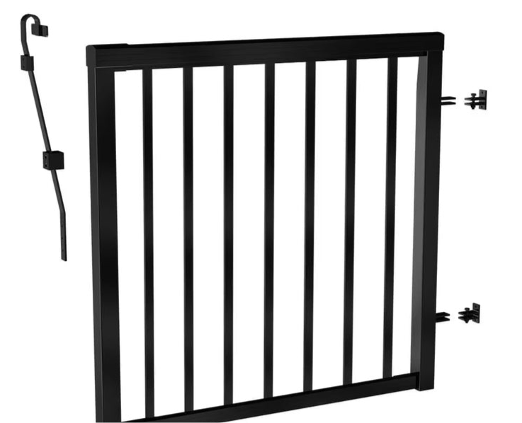 Peak RailBlazers Aluminum Deck Railing - Picket Gate - 42 Inch, Mate Black (New)
