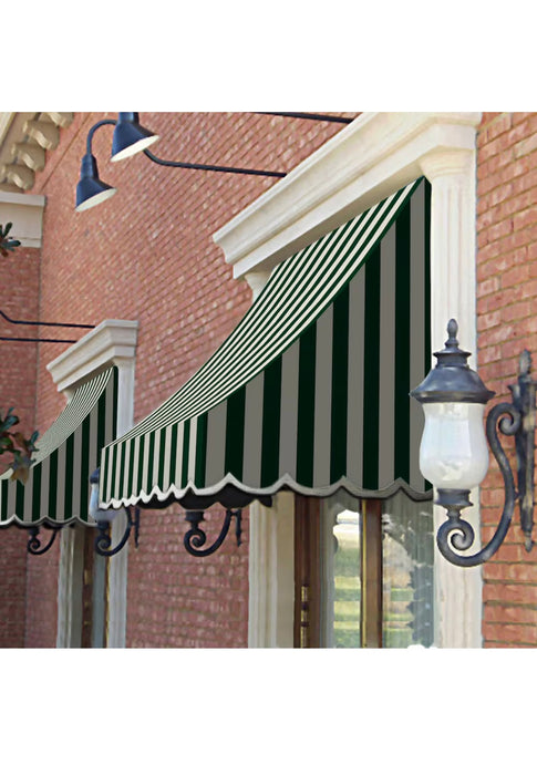 Awntech Nantucket 4 ft. Window / Entry Awning (24-inch Projection) in Forest / White Stripe (new)