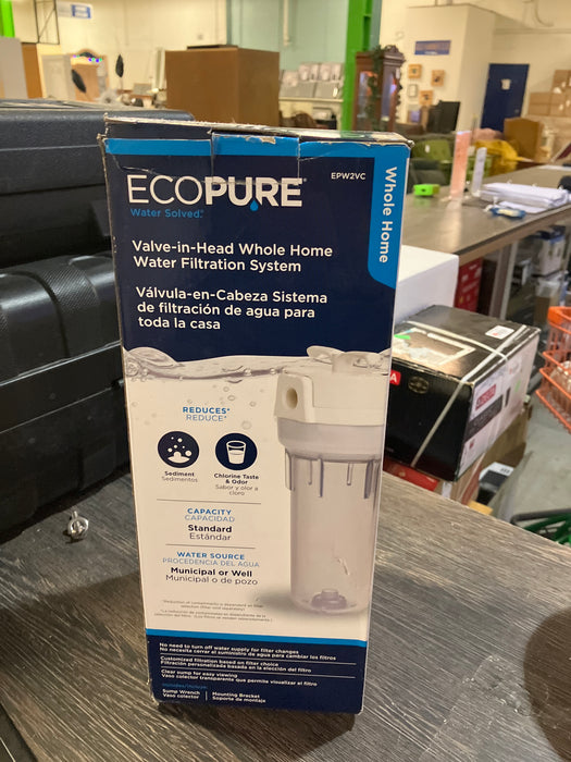 EcoPure Valve-in-Head Whole Home Filtration System in Clear