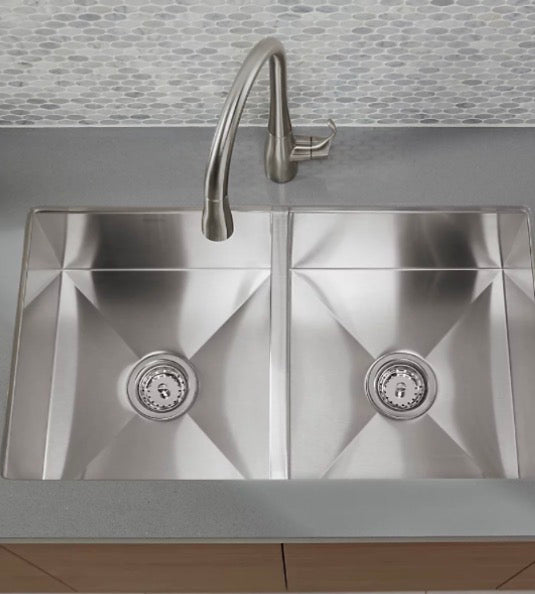 Ludington 32” Undermount Double-Bowl Kitchen Sink (new)