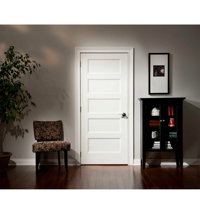 JELD-WEN Conmore 30-inch x 80-inch x 4 9/16-inch (5-Panel) Primed Hollow Core (new)