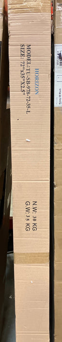 Turin Horizon Standard Fit Rectangular 72 x 35 x 3.5 -inch White Acrylic Shower Base Left Drain in White  (New)