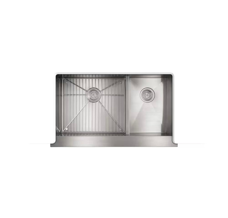 KOHLER Vault Smart Divide Undercounter Stainless Steel 35.5X21.25X9.313 0-Hole Double Bowl Kitchen Sink (new)