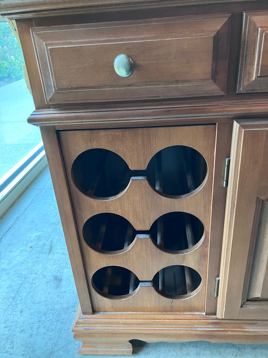 Wooden Wine Storage Cabinet with Drawers (USED)
