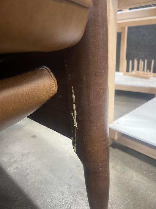 Camel Brown Leather Recliner