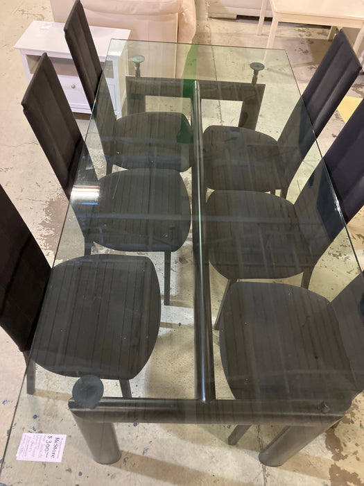 Glass Table with Chairs