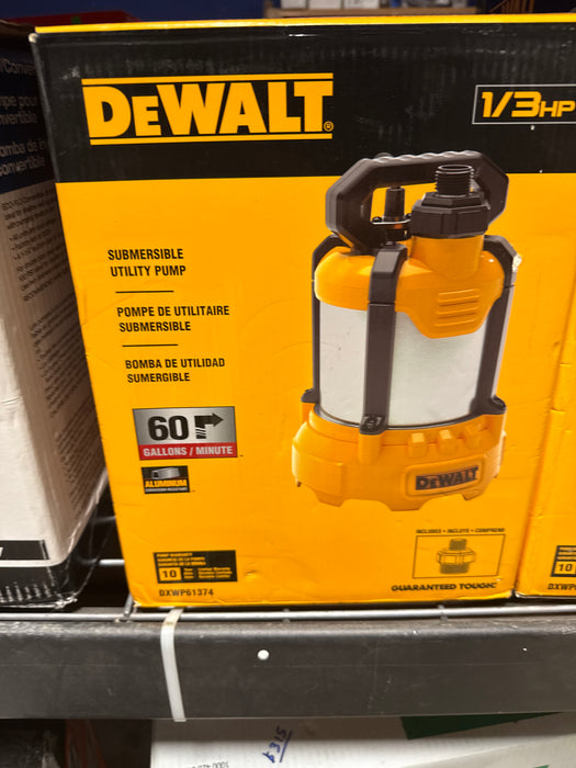 DEWALT 1/3HP Submersible Multi-Purpose Utility Pump