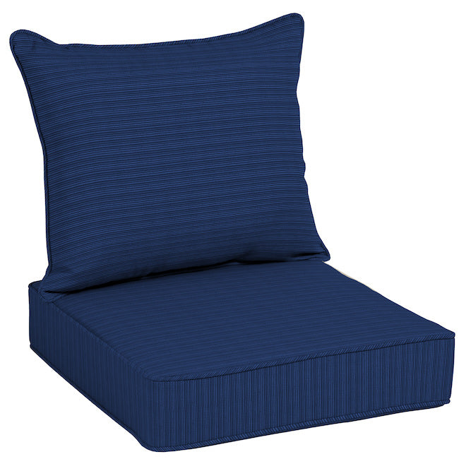 Landon & Co. 46 x 25 x 6-in Navy Premium Olefin Deep Seat Patio Chair Cushion (New)