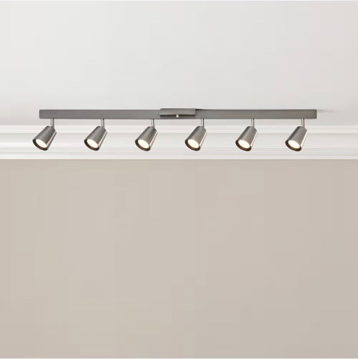 Melanson 39-inch 6-Light Integrated LED Dimmable Fixed Linear Nickel Track Lighting Kit with Adjustable Heads (new)