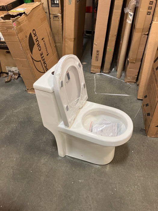 DeerValley Liberty 12 in. Rough In 1-Piece 1.1/1.6 GPF Dual Flush Round Toilet in White (new)
