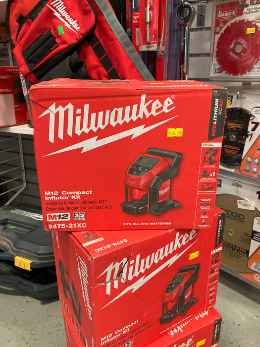 Milwaukee M12 Compact Inflator Kit (new)