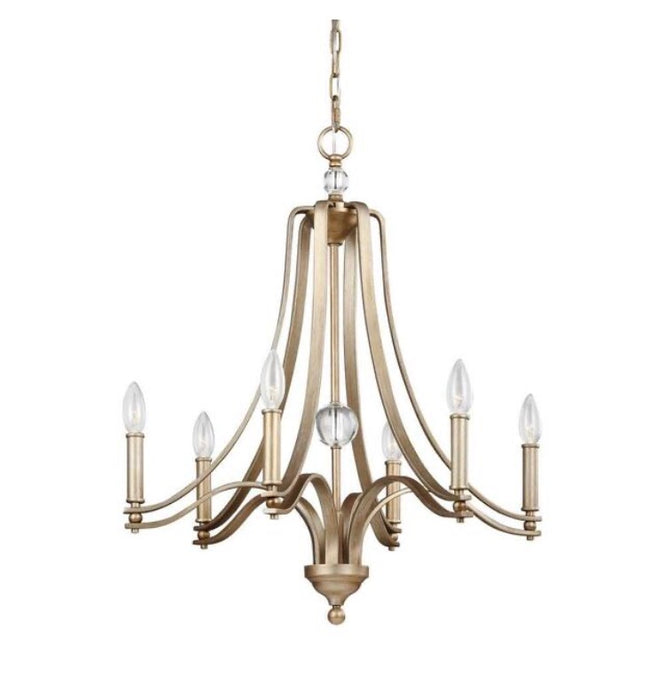Generation Lighting Evington 6-Light Sunset Gold Single Tier Chandelier Shade (New)