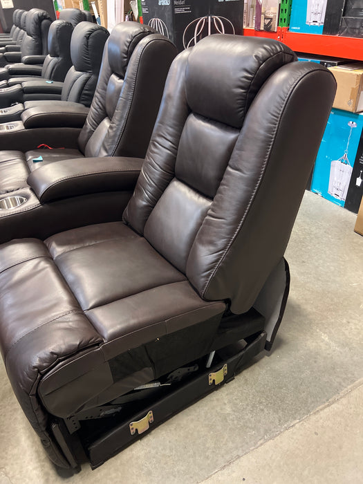 Manual Leather Right Arm Theatre Recliner (new)